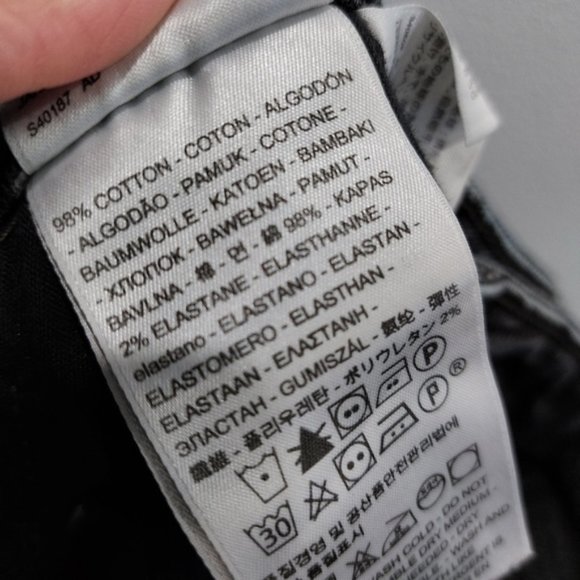 Levis 721 High Rise Skinny Distressed Jeans Acid Wash Size 25 - Picture 6 of 6